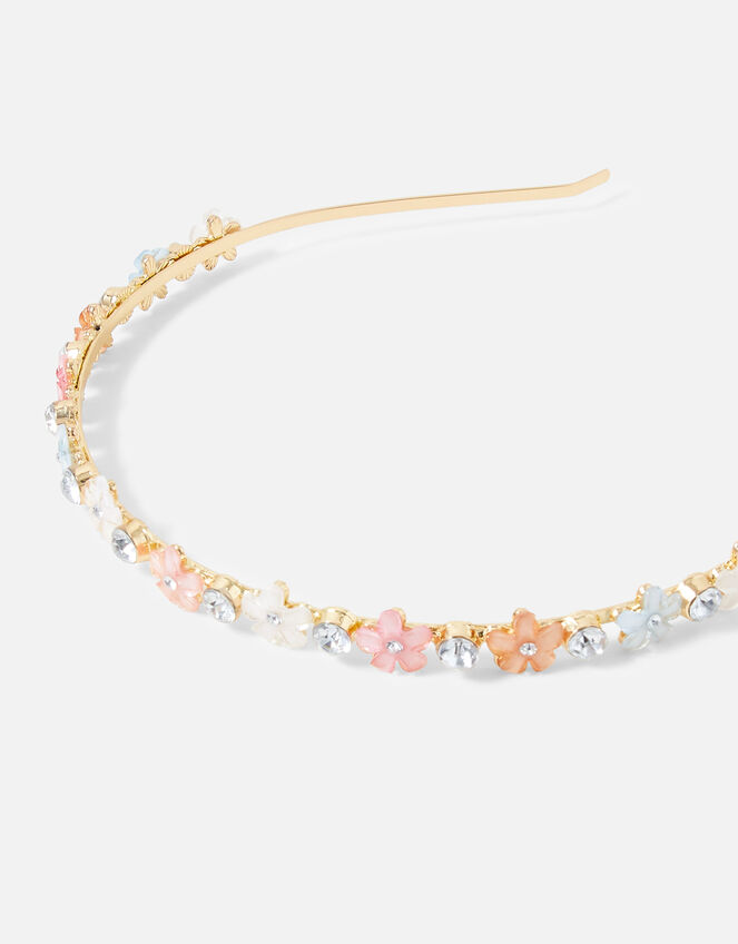 Flower Diamante Headband, , large