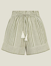 Stripe Beach Shorts, Green (KHAKI), large