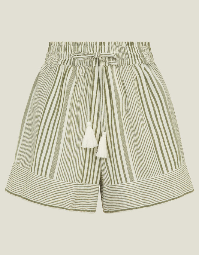 Stripe Beach Shorts, Green (KHAKI), large