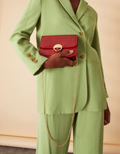 Faux Croc Lock Chain Bag, , large