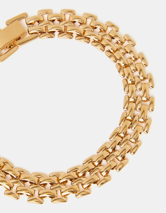 14ct Gold-Plated Watch Link Bracelet, , large