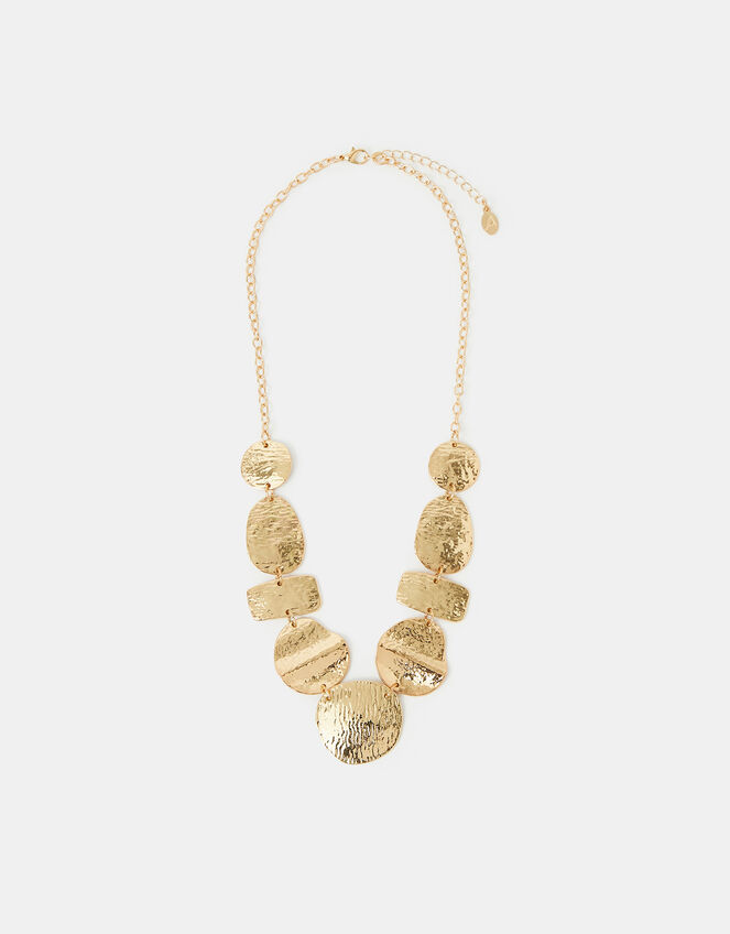 Textured Shape Collar Necklace, , large