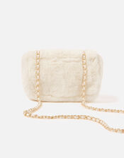 Billie Mini Faux Fur Cross-Body Bag , Cream (CREAM), large