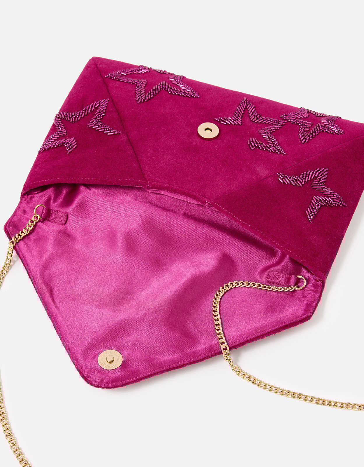 Beaded Star Velvet Clutch