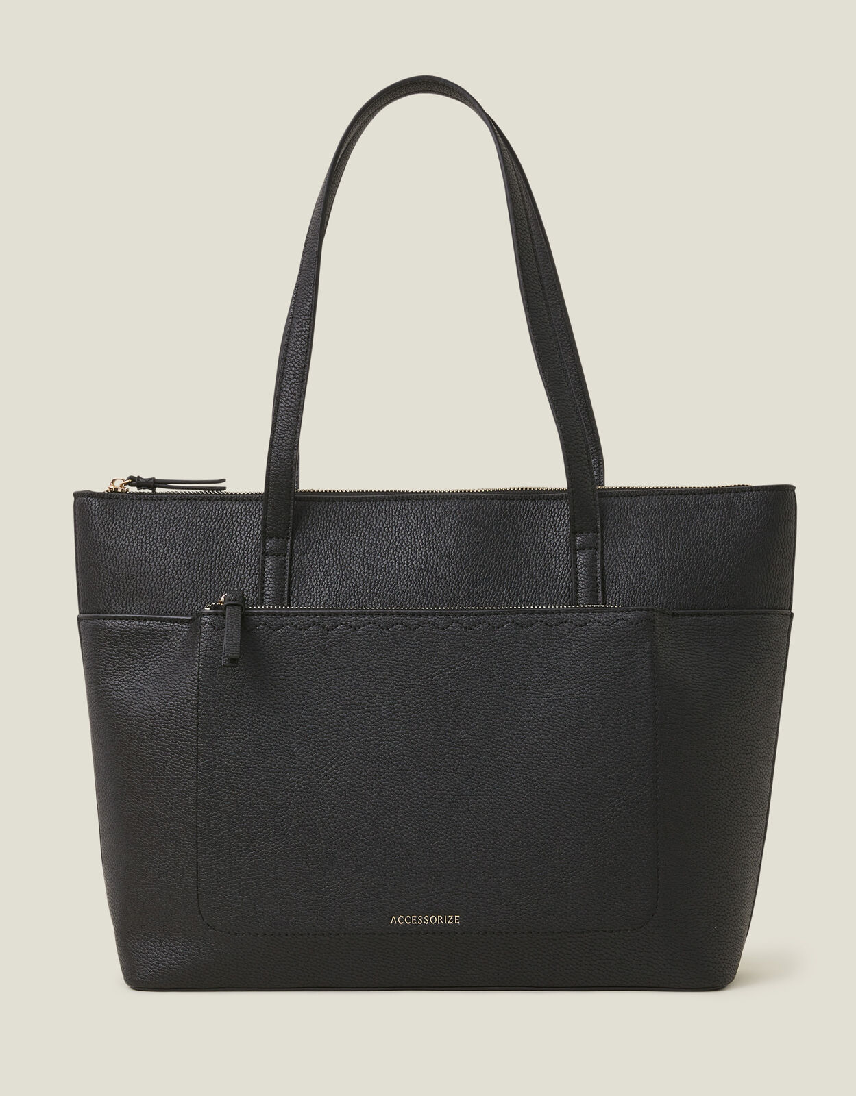 Classic Pocket Tote Bag Black