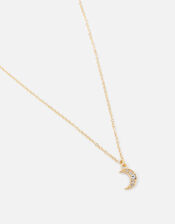 Crystal Moon Necklace, , large