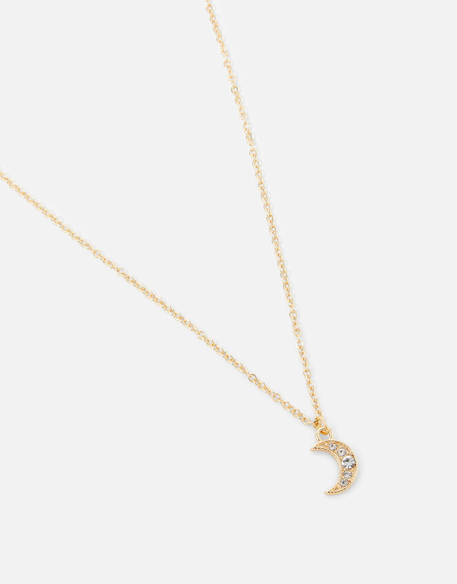 Crystal Moon Necklace, , large