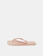 Embellished Flip Flops, Pink (PINK), large