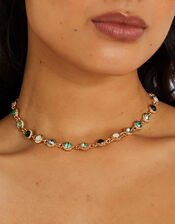 Eclectic Gem Collar Necklace, , large