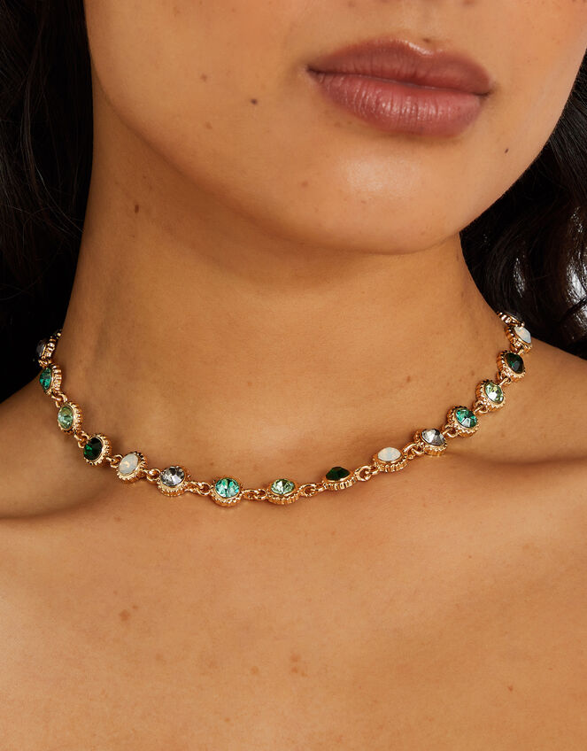 Eclectic Gem Collar Necklace, , large