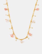 14ct Gold-Plated Semi Precious Charm Necklace, , large