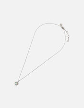 Platinum-Plated Opal Starburst Pendant Necklace, , large