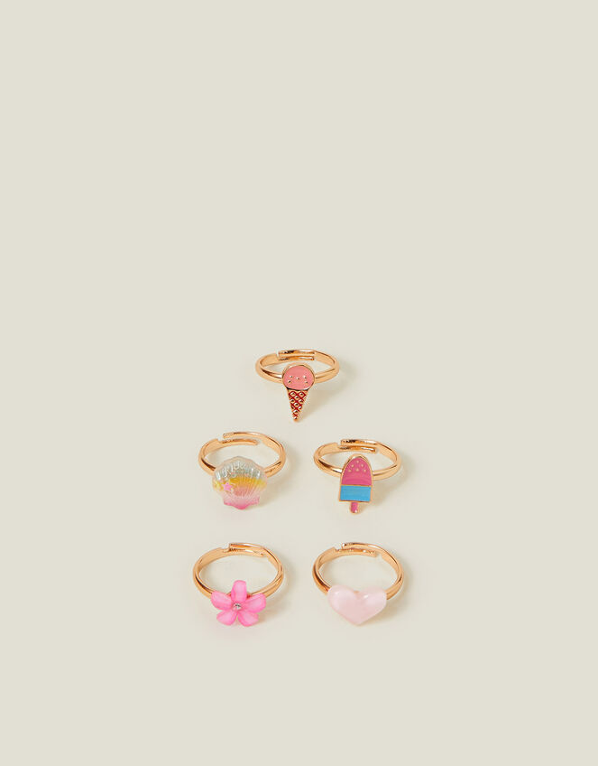 5-Pack Girls Ice Cream Rings, , large