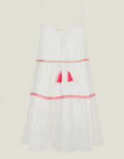 Floral Mini Dress, Ivory (IVORY), large