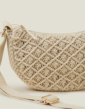 Macrame Sling Cross-Body Bag, , large