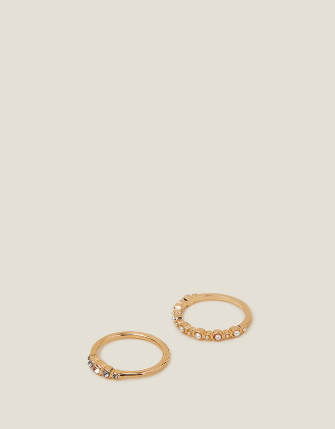2-Pack Embellished Rings, Cream (PEARL), large