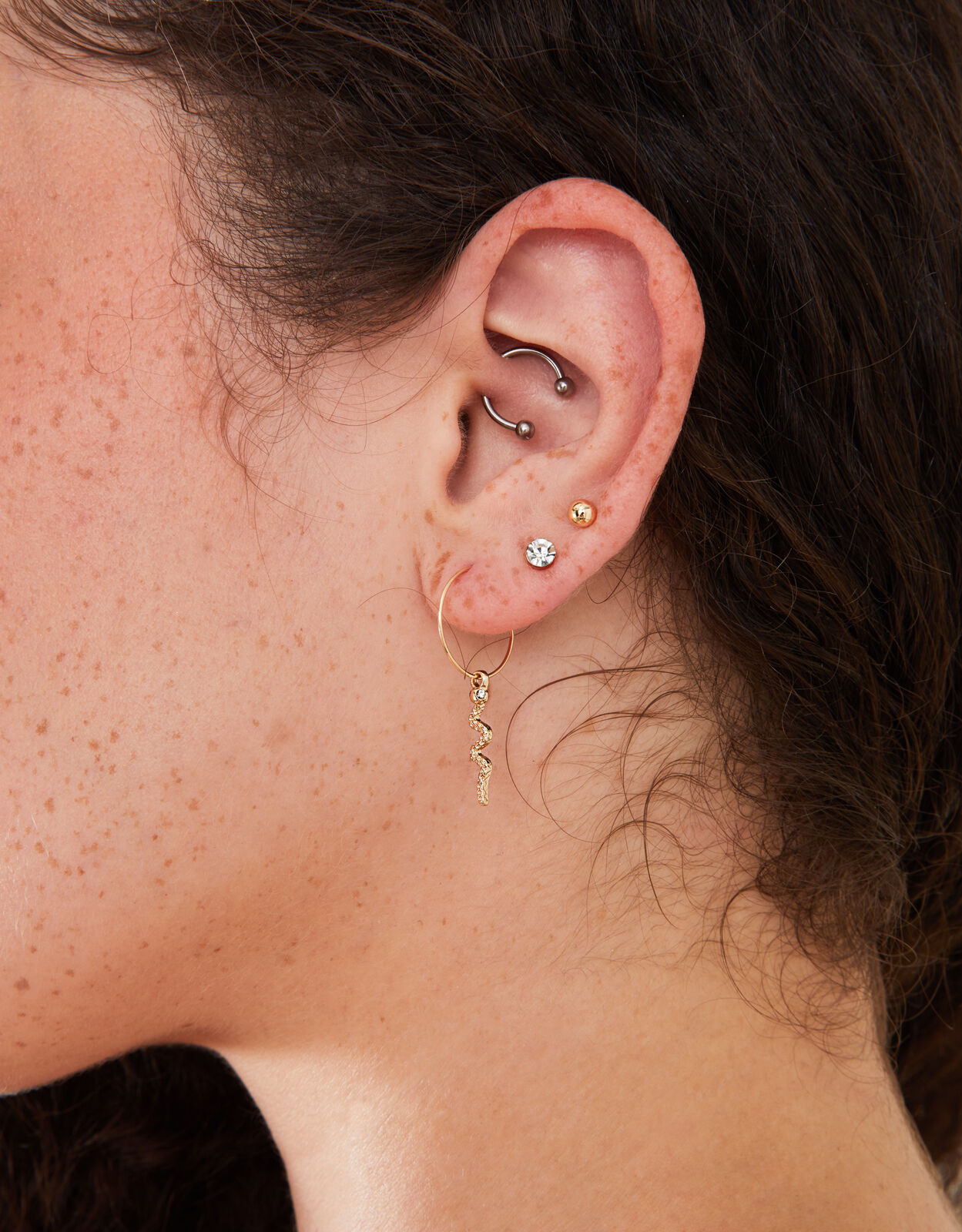 Three piercing sales earring set