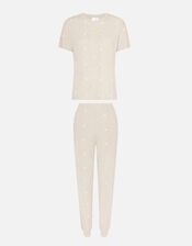 Star Jersey Pyjama Set, Grey (GREY), large