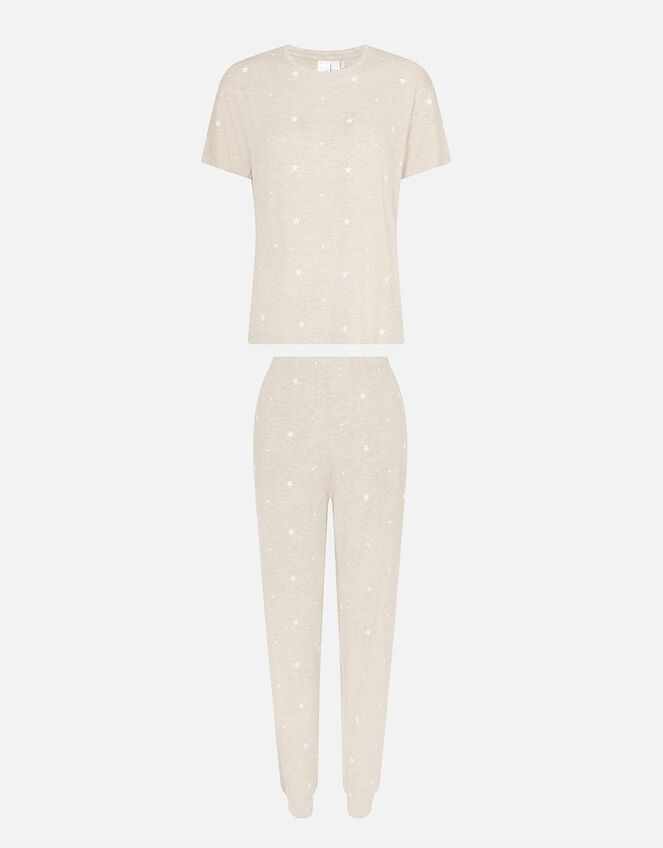 Star Jersey Pyjama Set, Grey (GREY), large
