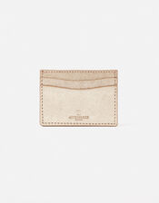 Metallic Leather Card Holder, Gold (GOLD), large