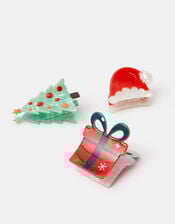 3-Pack Mini Christmas Claw Clips, , large