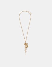 Ocean Charm Pendant Necklace Gold, , large