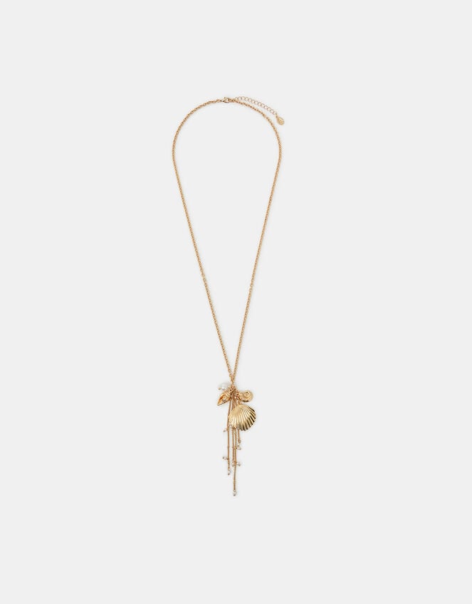 Ocean Charm Pendant Necklace Gold, , large