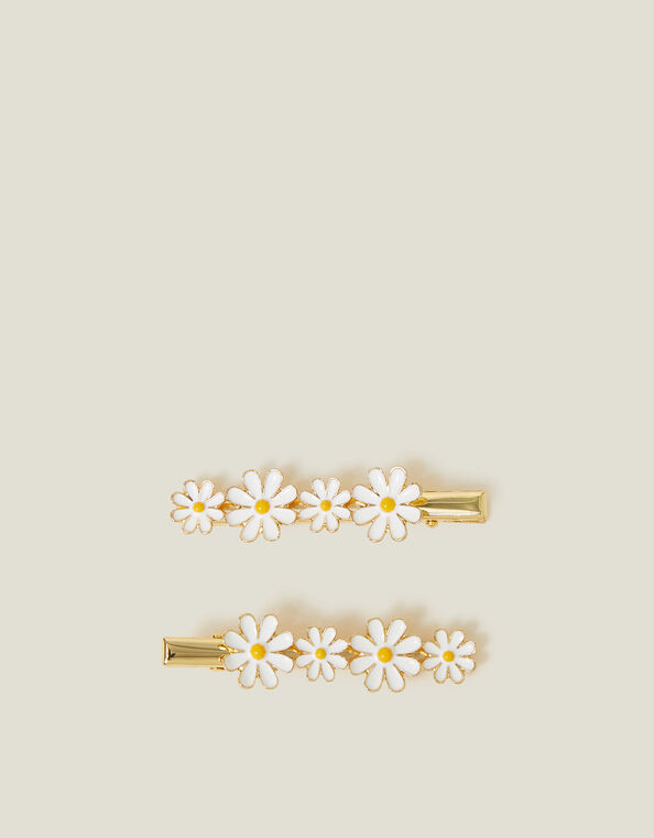 2-Pack Daisy Metal Hair Clips, , large
