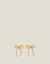 14ct Gold-Plated Bow Earrings, , large