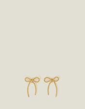14ct Gold-Plated Bow Earrings, , large