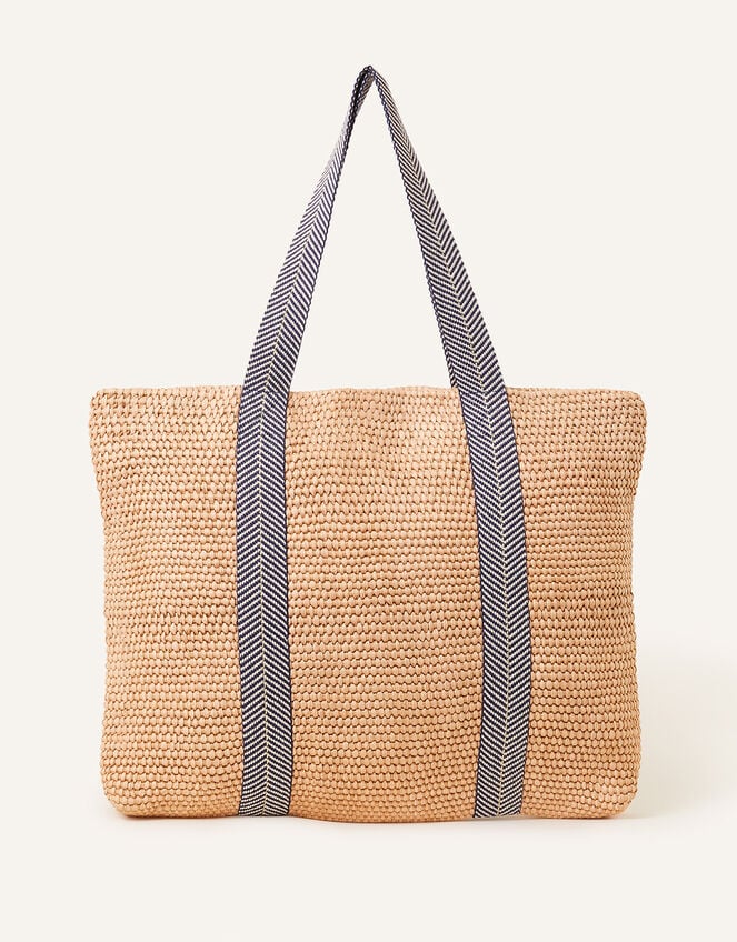 Large Raffia Webbing Bag, , large