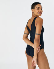 Lexi Mesh Shaping Swimsuit, Black (BLACK), large