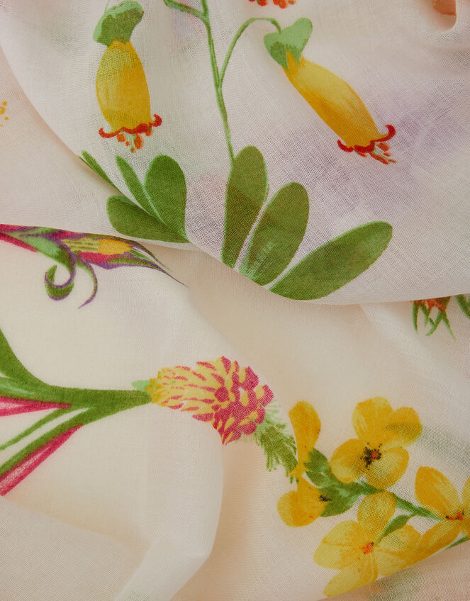 Wild Flower Print Scarf, , large