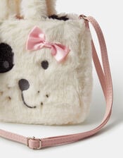 Girls Fluffy Dog Tote Bag, , large