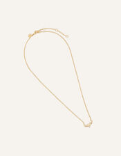 14ct Gold-Plated Arabic Initial Pendant Necklace - B (Baa), , large