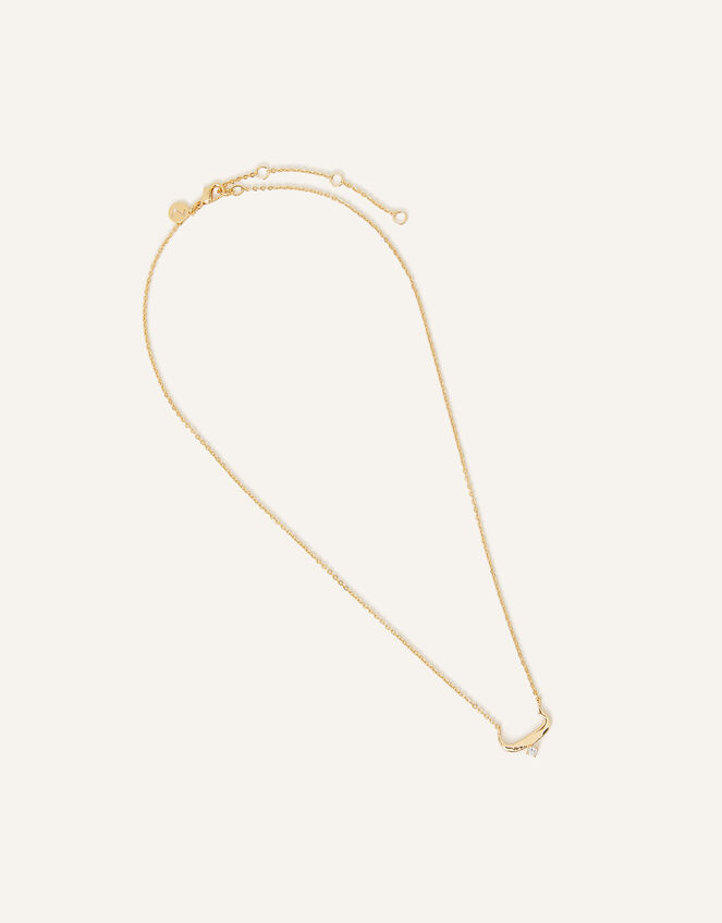 14ct Gold-Plated Arabic Initial Pendant Necklace - B (Baa), , large