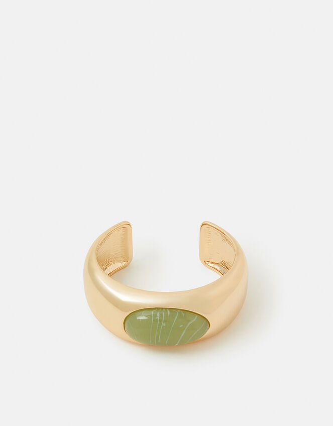 Chunky Resin Stone Cuff Bracelet, , large