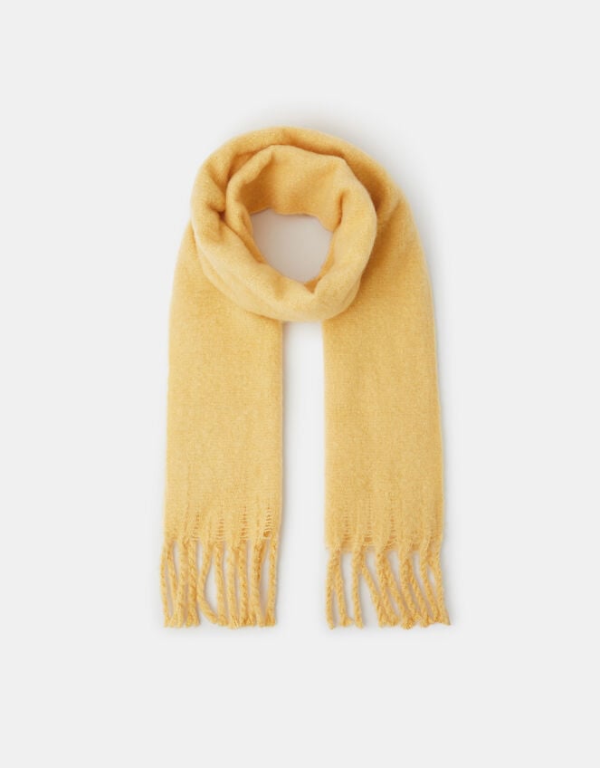 Super Soft Plain Scarf, Yellow (YELLOW), large