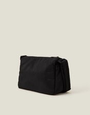 Floral Quilted Camera Bag, Black (BLACK), large