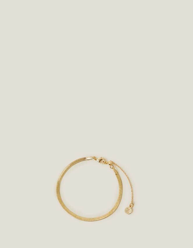 14ct Gold-Plated Omega Chain Bracelet, , large