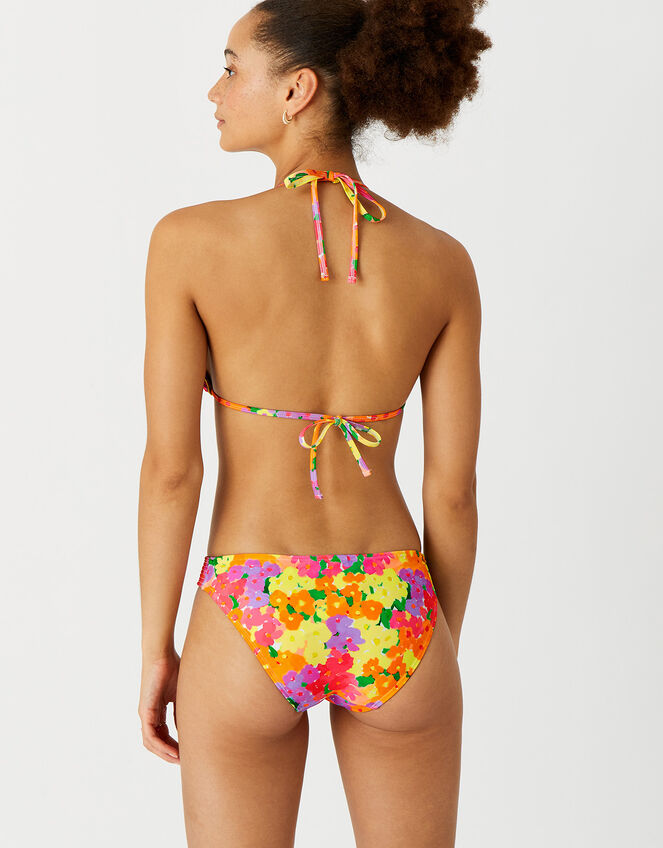 Pop Floral Print Ruffle Bikini Bottoms, Multi (BRIGHTS-MULTI), large