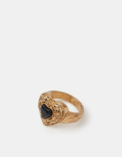 Filigree Heart Ring, Gold (GOLD), large