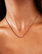 14ct Gold-Plated Tennis Necklace, , large
