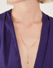 14ct Gold-Plated Y-Chain Necklace, , large