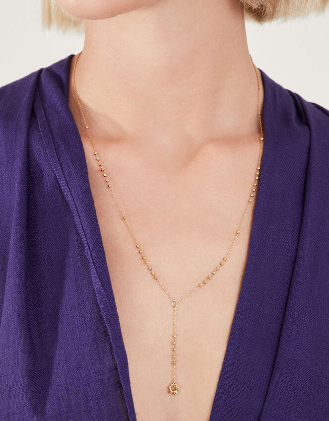 14ct Gold-Plated Y-Chain Necklace, , large