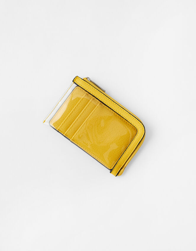 Clear Card Holder, Yellow (YELLOW), large