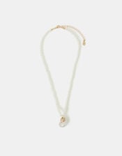 Shell Pendant Pearl Necklace, , large
