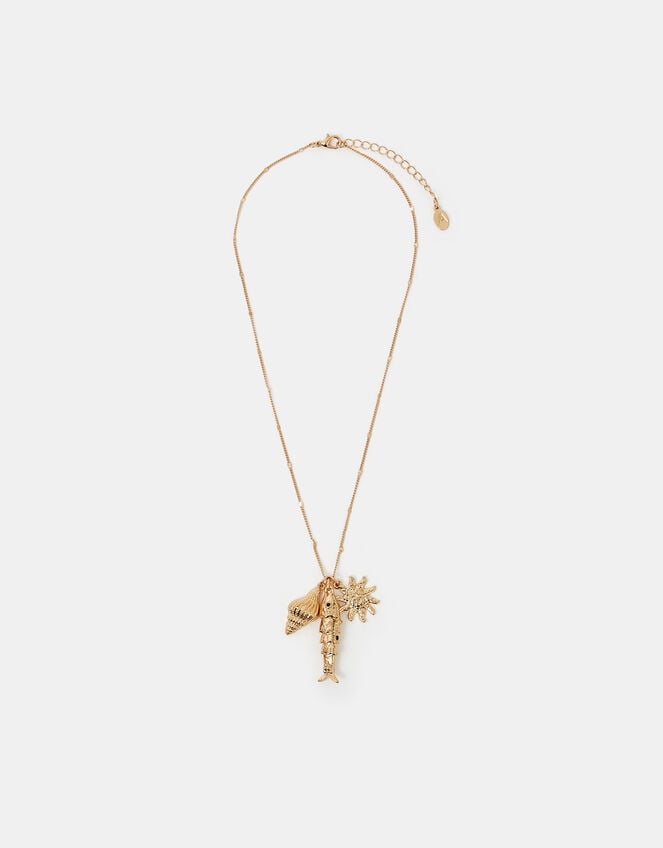 Sea Charm Pendant Necklace Gold, , large