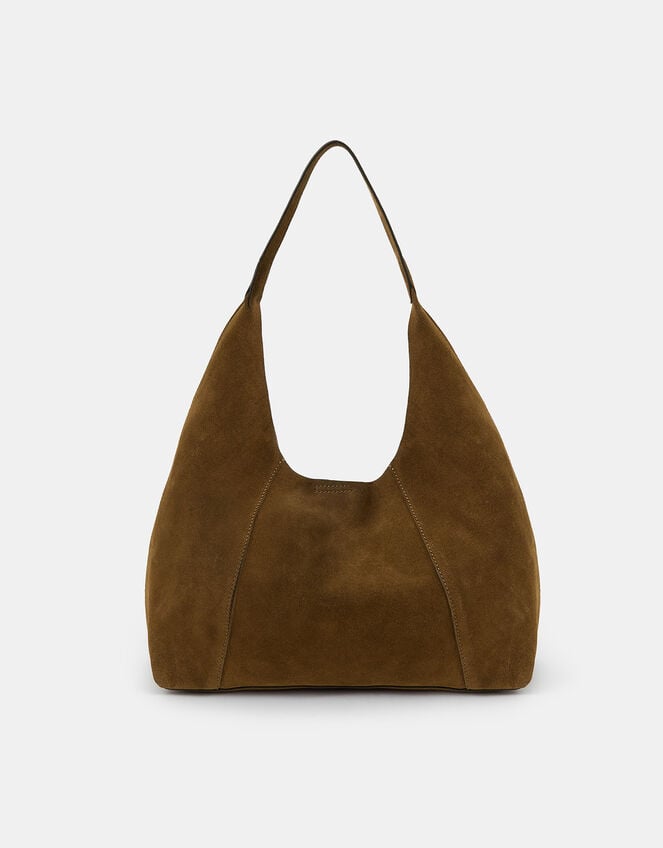 Suede Shoulder Bag, , large