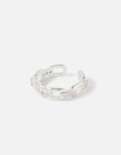 Sterling Silver Ear Chain Cuff, Silver (ST SILVER), large